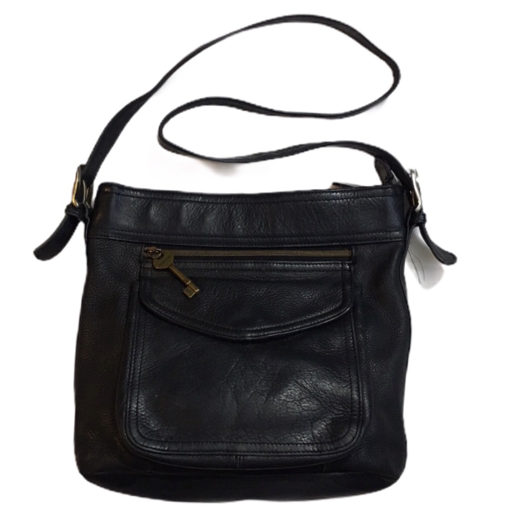 FOSSIL 100% LEATHER CROSSBODY VINTAGE BAG